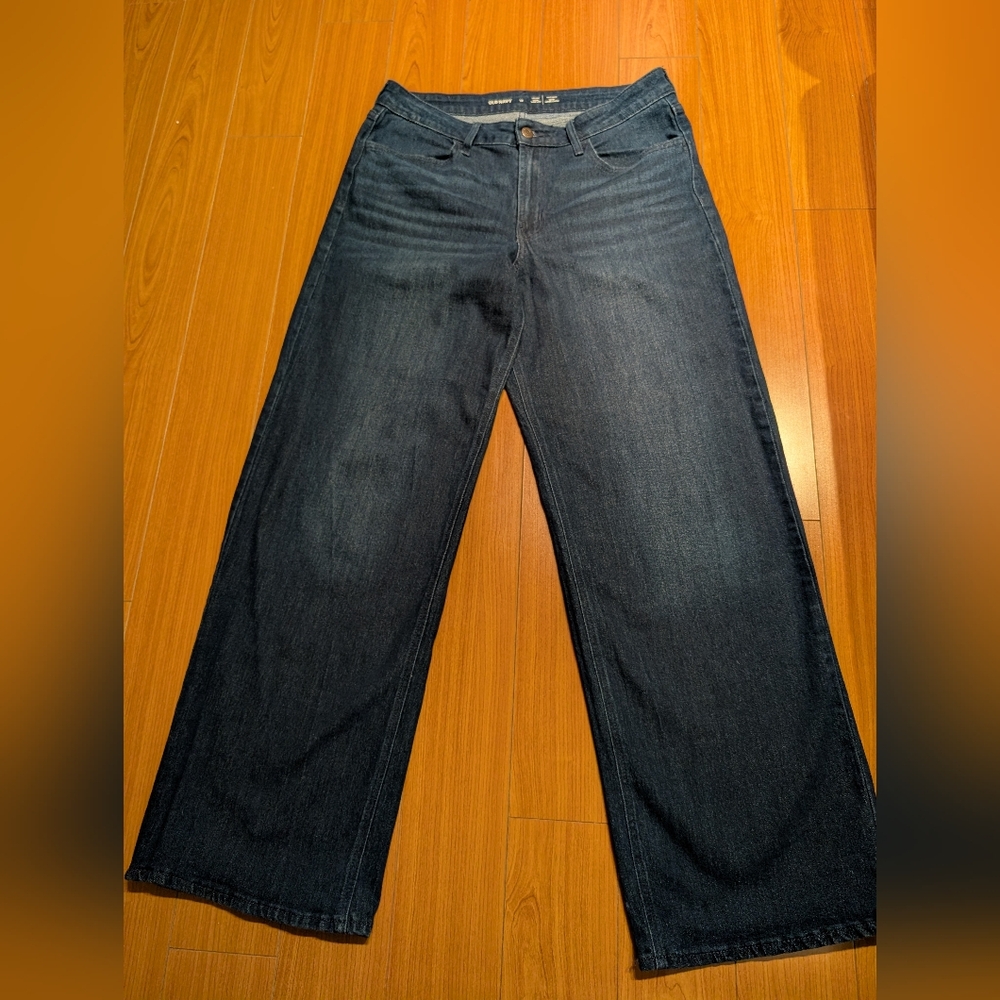 Old Navy Dark Blue Wide Leg Jeans